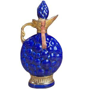 Vintage C. Miller 1963 Decanter Gold Cobalt Blue Genuine Regal Empty Bottle